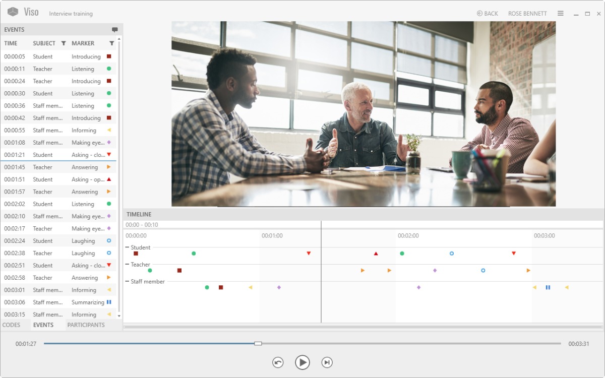 viso screenshot trainer playback meeting modern office