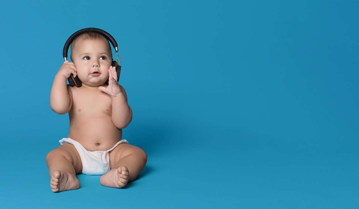 infant listening to music